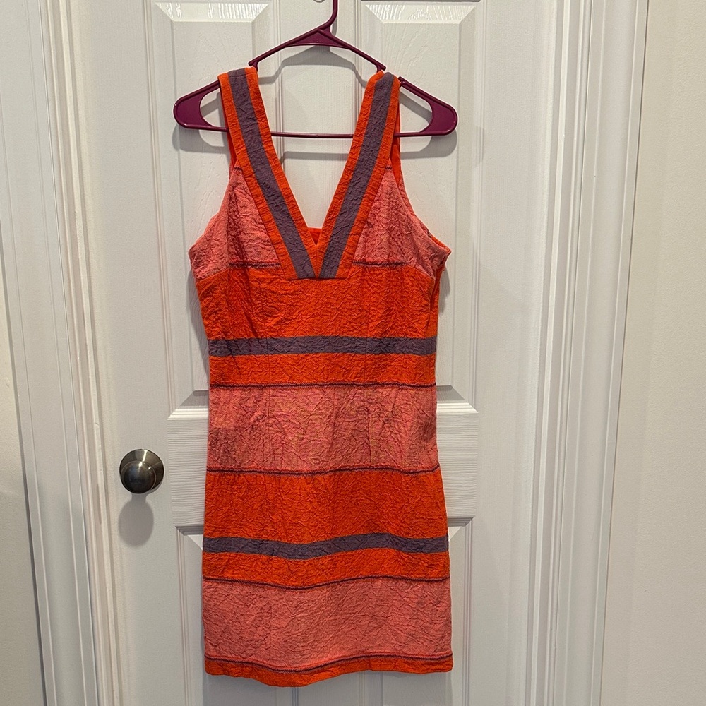 HD in Paris Orange and light blue Mini Dress